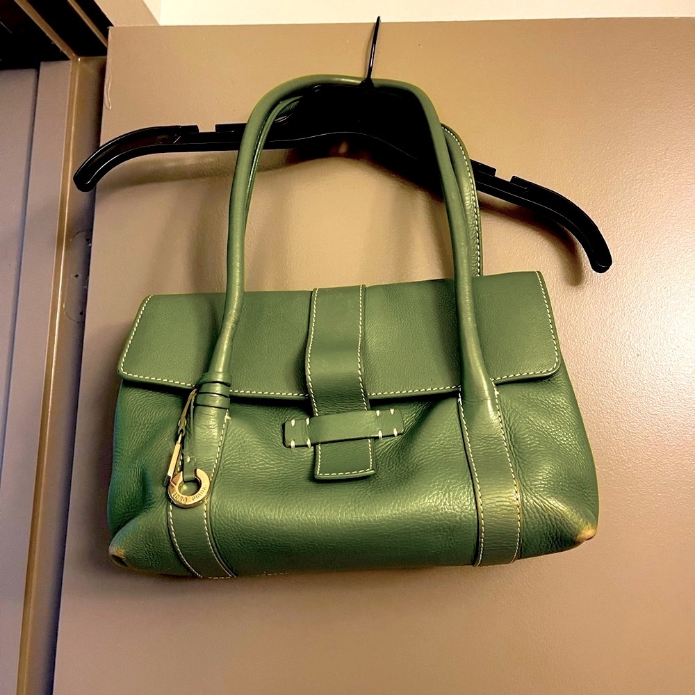 Loro Piana Green Leather Shoulder Bag